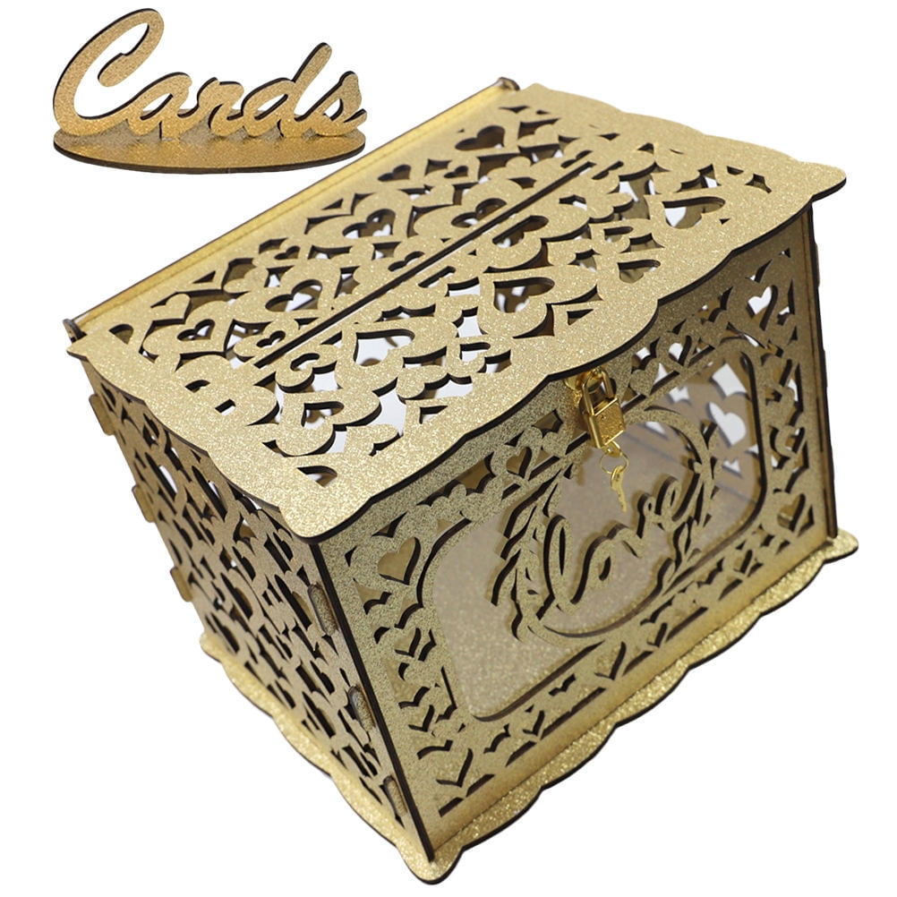 OUNONA Wedding Card Holder Anniversary Boxes Bridesmaid Cute with Lids