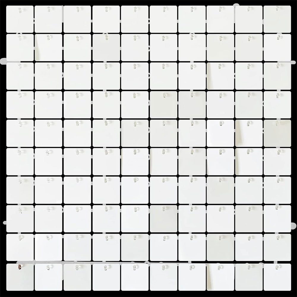 24PCS White Shimmer Wall Panels Elegant Square Sequin Backdrop for Weddings, Birthdays, Graduations, Parties