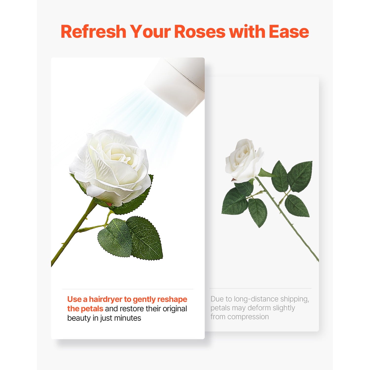 KFFKFF Synthetic Blooms, Set of 60 Lifelike White Foam Imitation Roses, White Counterfeit Bridal Shower with Stalks for Custom Wedding Bouquets, Household Centerpiece Designs