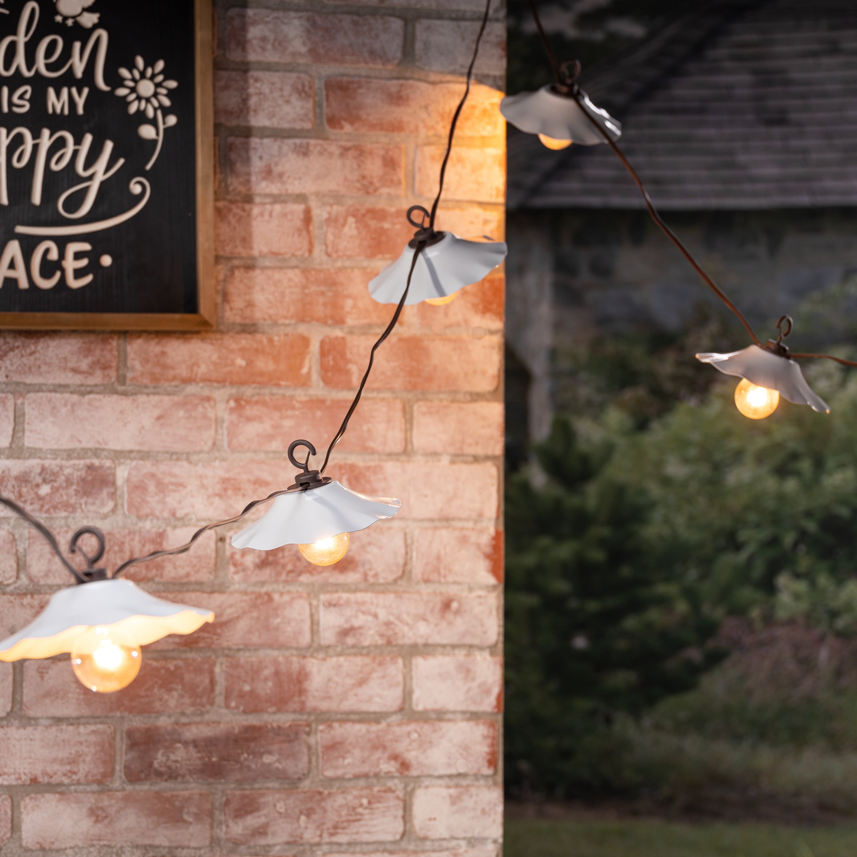 12 Foot Shaded Decorative G40 Patio String Lights