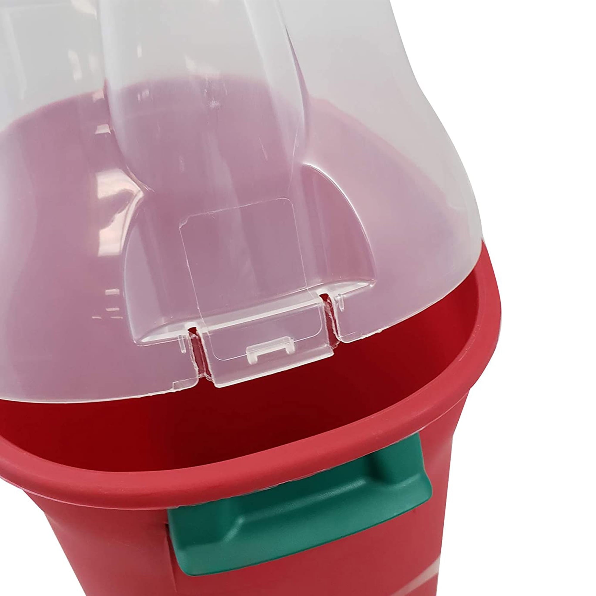 Open Box 30-In Vertical Gift Wrap Storage Container Box, Red, Clear Lid(2 Pack)