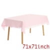 Unique Bargains Rectangle Cotton Linen Table Cover with Tassels for Dining Table White 51"x71"