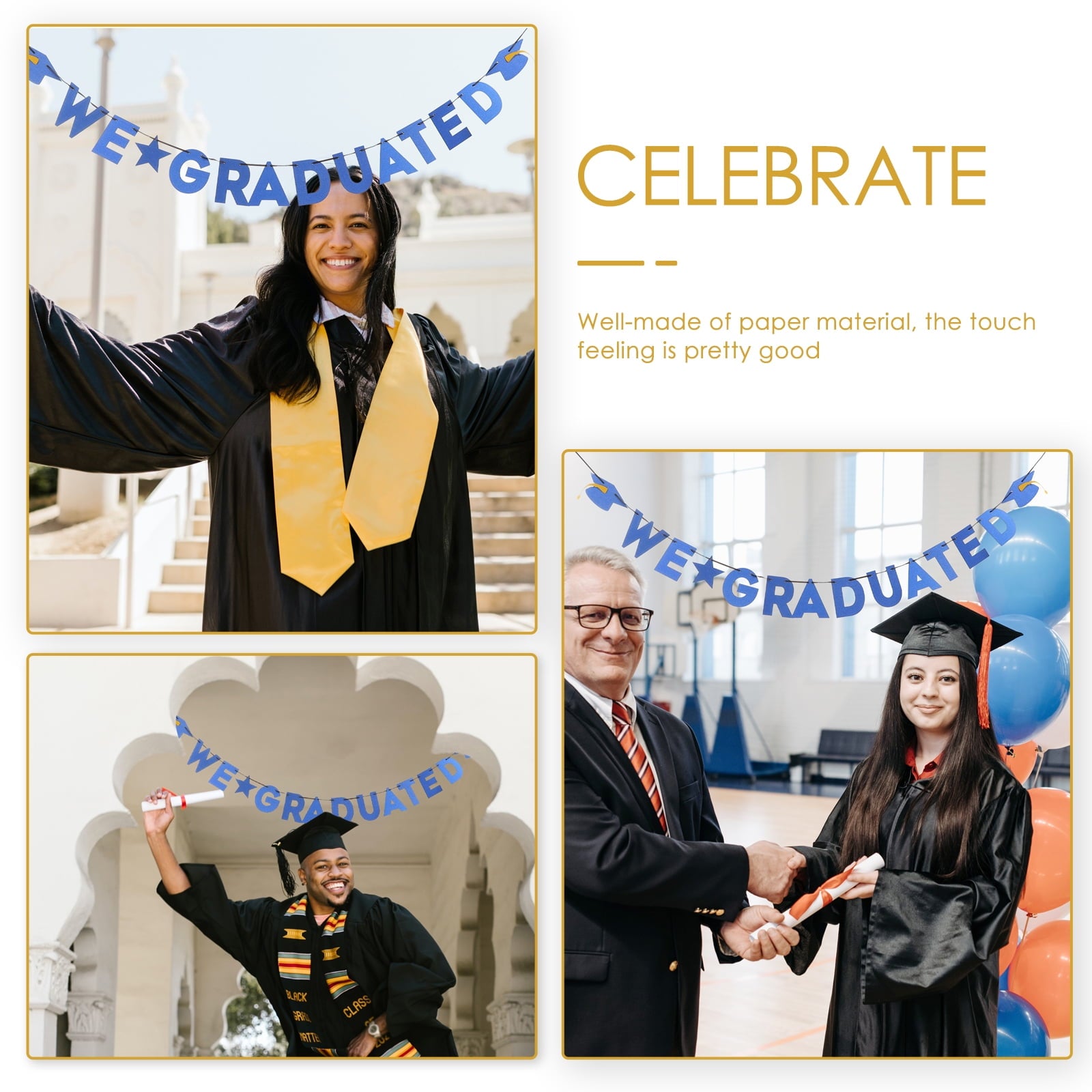 4 PCS Graduation Season Banner Photo Booth Background