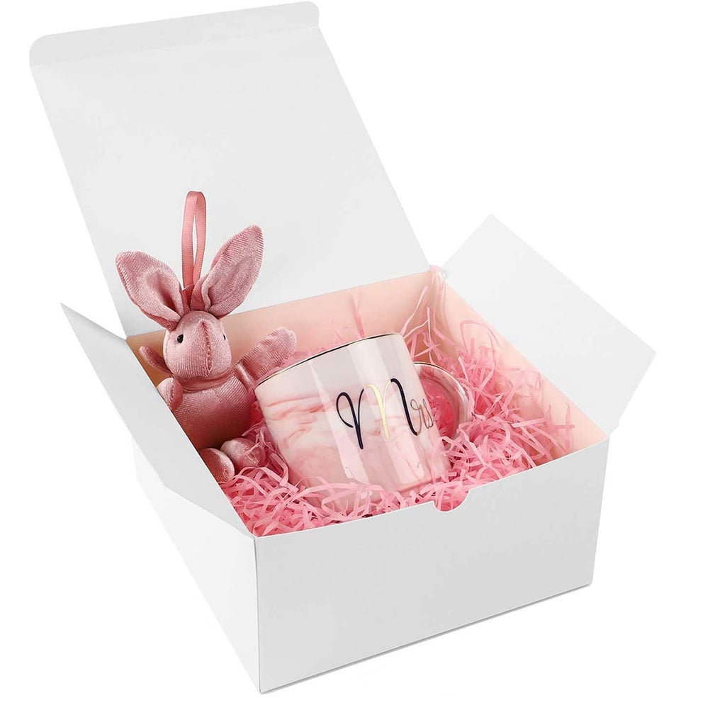 White 12 Pcs Kraft Paper Little Gift Boxes Tiny Packaging Multifunction Rope