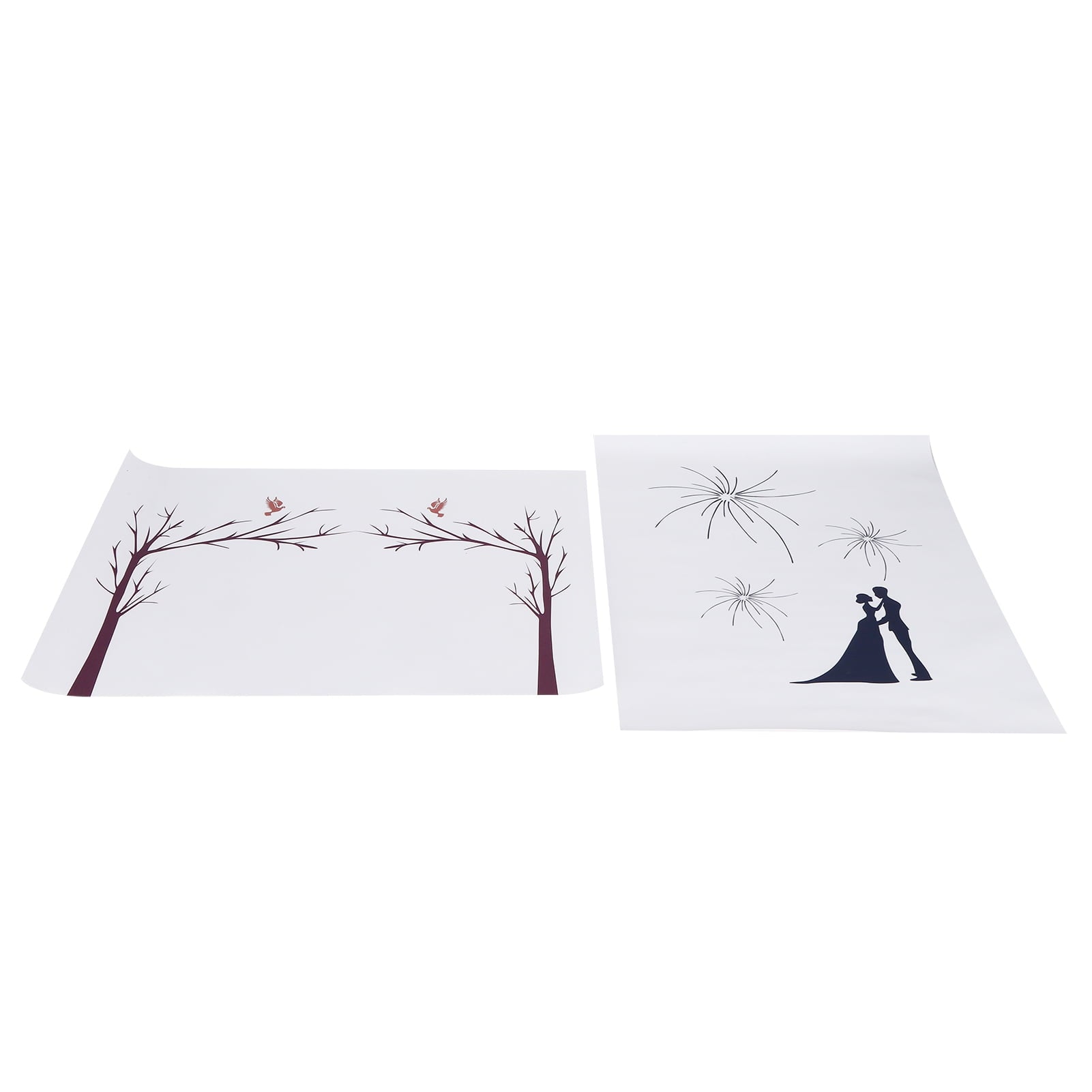 Dekaim Guest Book 2 Set DIY Pattern Guest Signature Sign‑In Book Guestbook Fingerprint Painting for Wedding Birthday Party