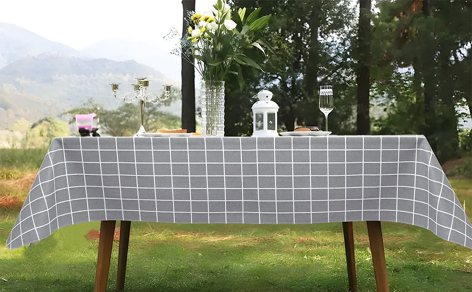 Ray Star Vinyl Party Tablecloths 60x120in Spring Tablecloth Plastic Picnic Outdoor and Camping Waterproof Oilcloth Table Cover for Rectangle Tables