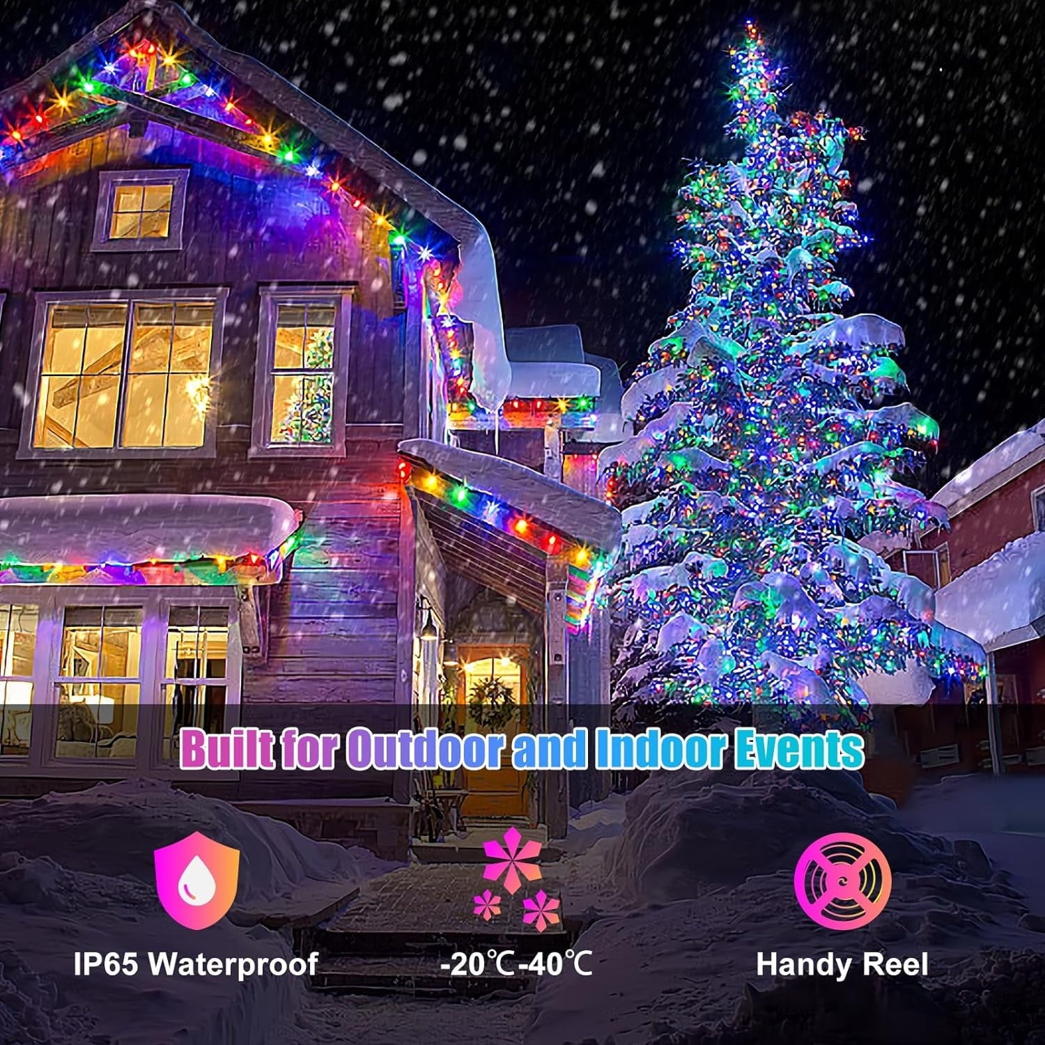 2 Pack 400 LED Fairy Color Lights,USB 131.2 ft APP and Remote Fairy Lights,Multiple Modes RGB Fairy String Lights for Patio Festival Wedding Party