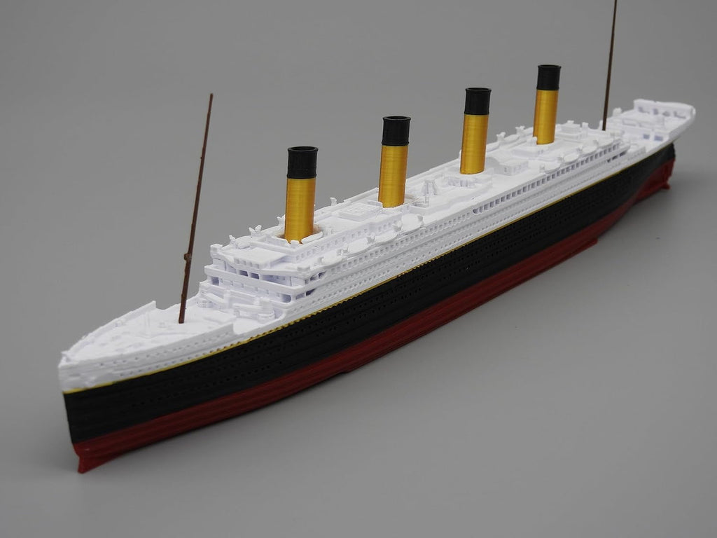 TheRoller3d RMS Titanic Model Ship with Iceberg, 1 Ft Long Assembled, Titanic Toys for Kids, Historically Accurate Titanic Toy, Titanic Ship, Titanic Cake Topper, Titanic Figurine, Titanic Boat