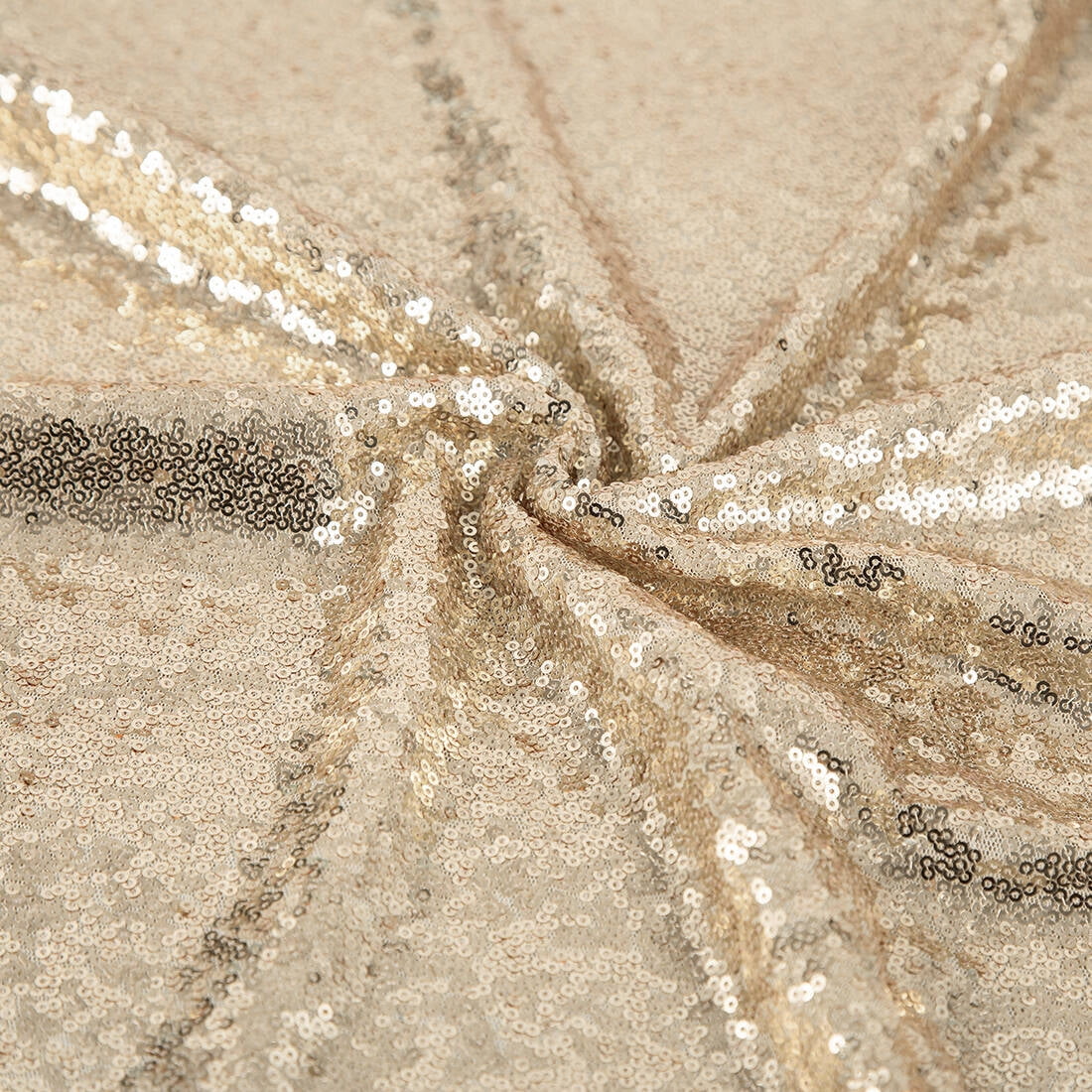 JYFLZQ Champagne Sequin Backdrop Curtain 8ft x 8ft Glitter Photo Booth Backdrop for Party