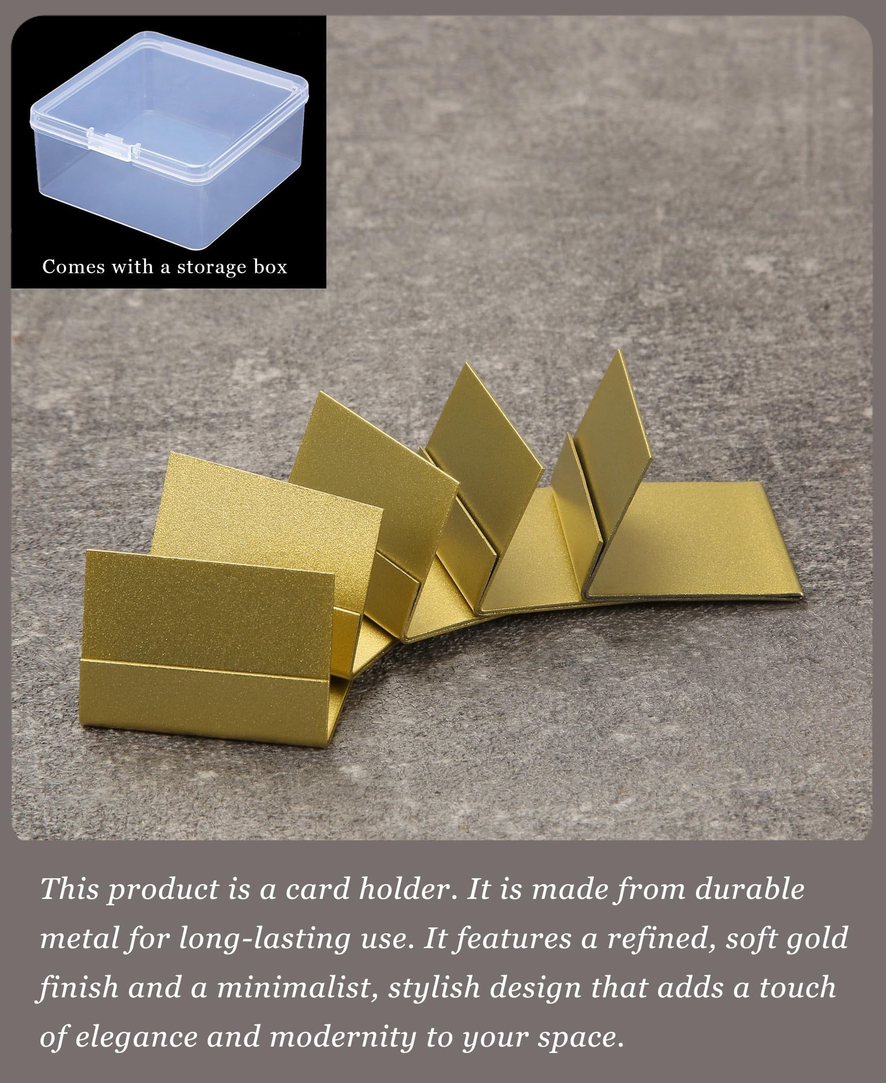 Gold Table Number Holders, 12-Pack Metal Place Card Stands & Picture Holders with Storage Box - Ideal for Weddings, Anniversaries, and Parties