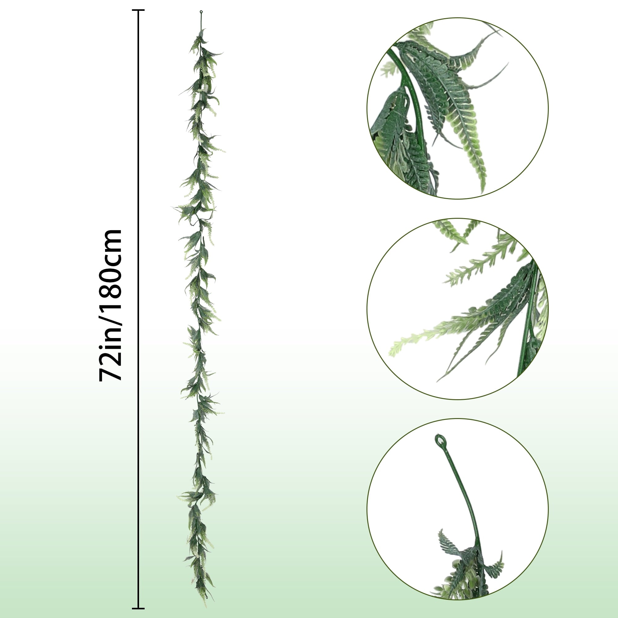 Unique Bargains 6 Pack Artificial Plants Ivy Garland Greenery Vines Decor for Wall Purple