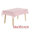 Unique Bargains 6 Pcs Rectangle Wrinkle Waterproof Plastic Table Cover Tablecloth Coffee 54"x60"