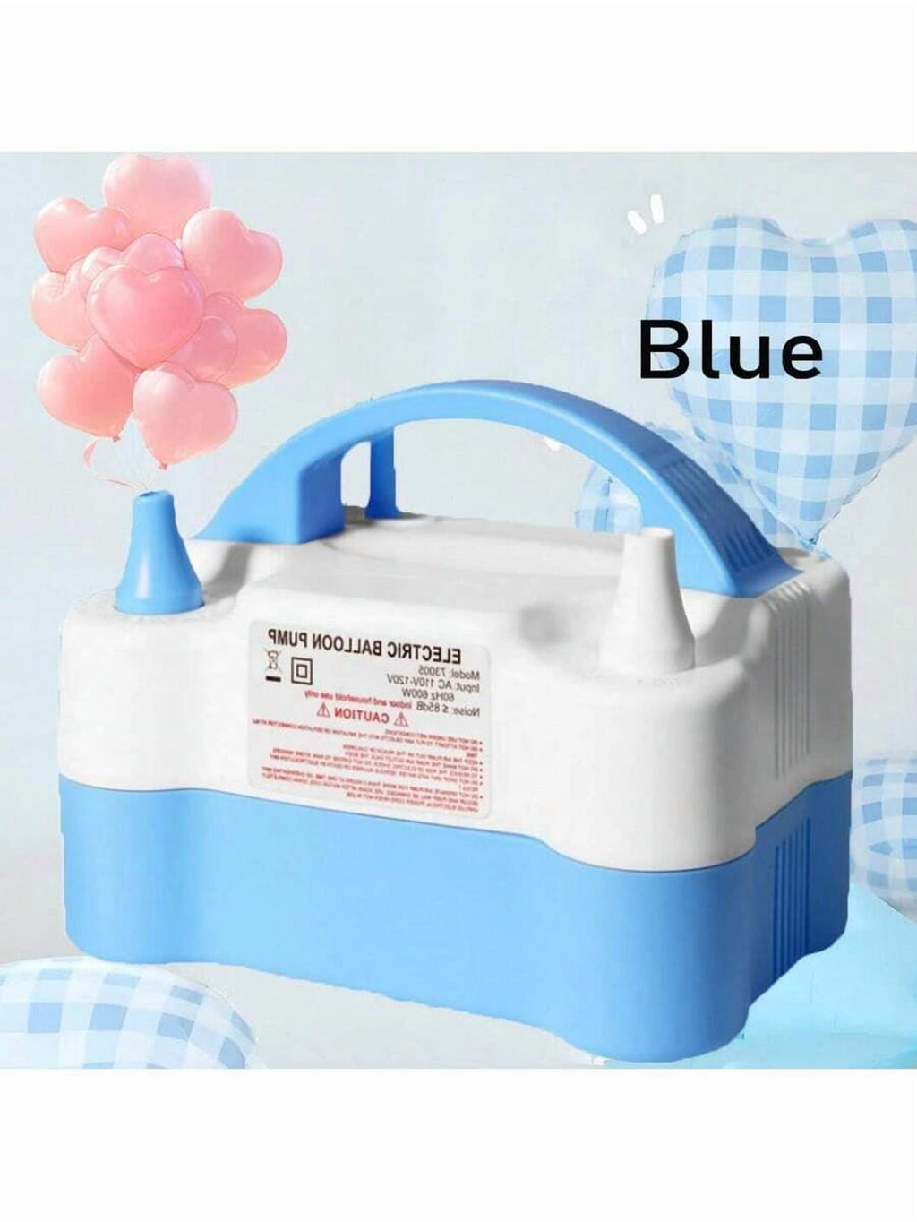Inflador de globos eléctrico, bomba de aire, soplador de globos portátil automático de doble boquilla, adecuado para cumpleaños, decoración de fiestas de globos de boda
