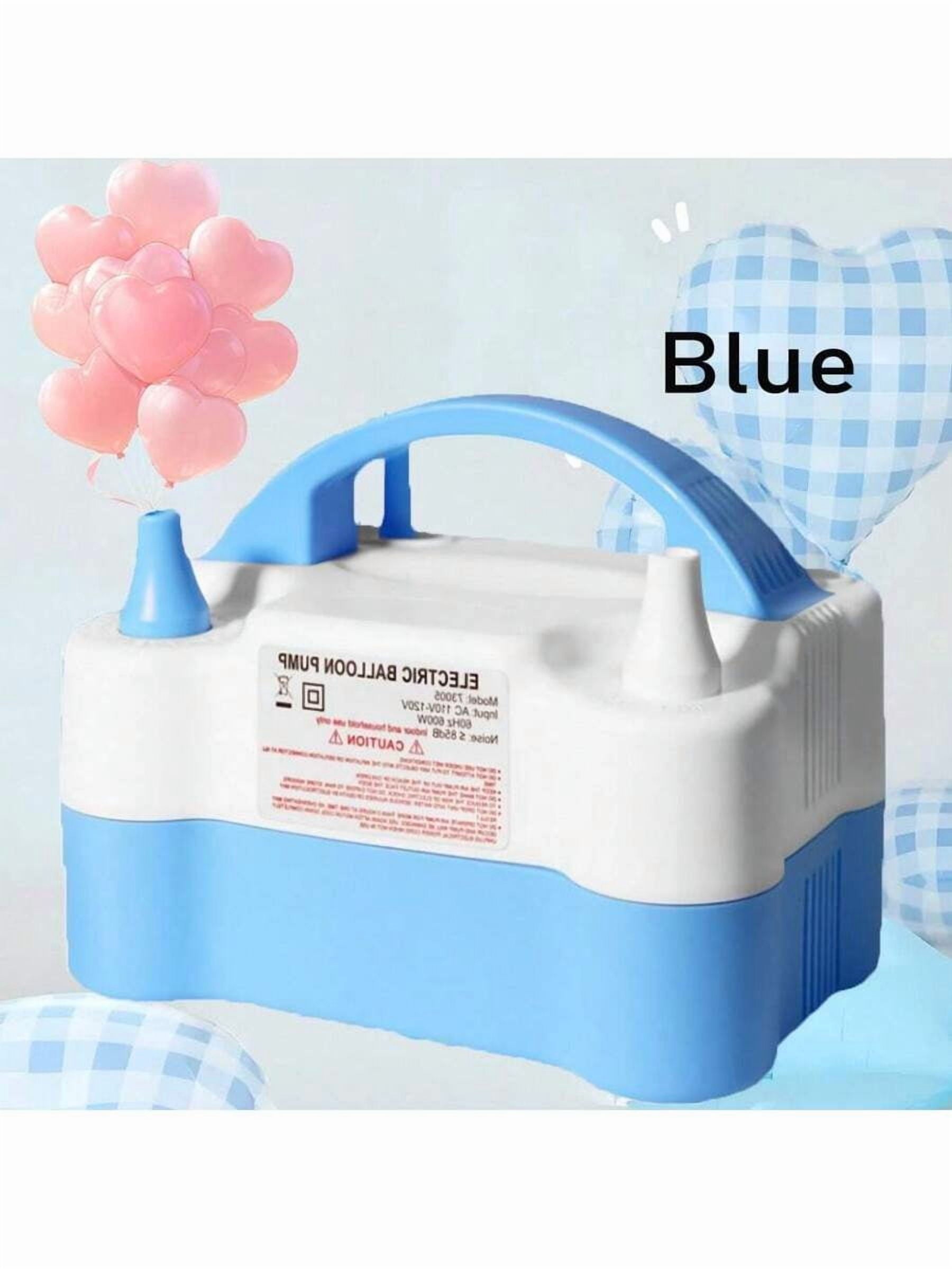 Inflador de globos eléctrico, bomba de aire, soplador de globos portátil automático de doble boquilla, adecuado para cumpleaños, decoración de fiestas de globos de boda