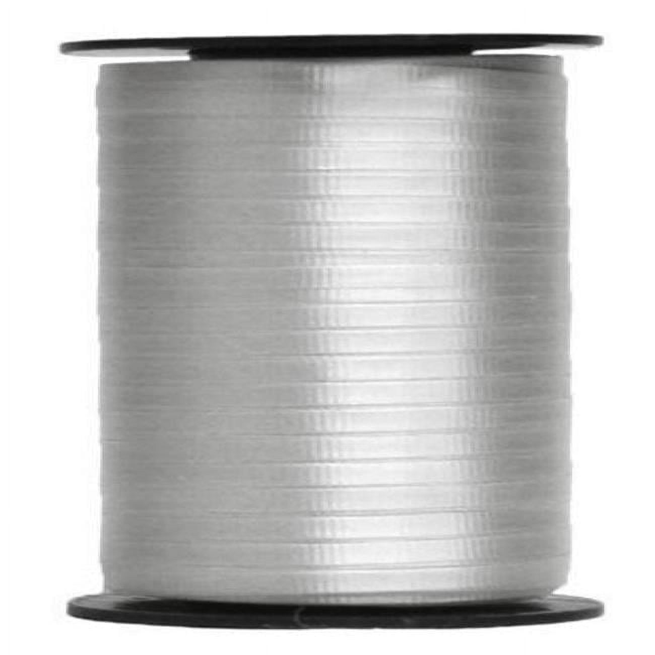 AI-20-Q02 0.18 in. x 100 Yards Silver Curling Ribbon - Set of 2
