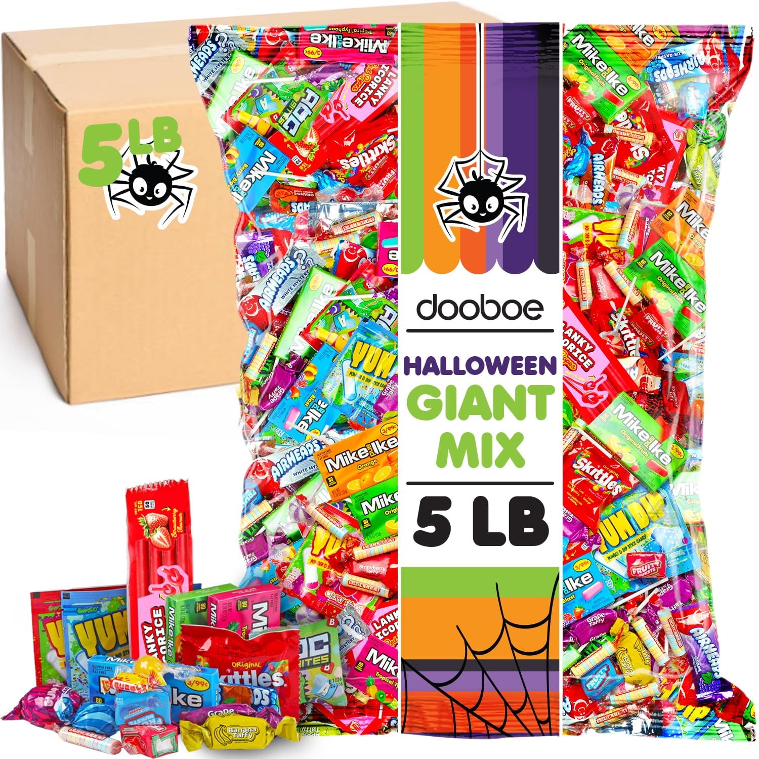 Assorted Halloween Candy - Bulk Candies - 5 Pounds - Trick or Treat Variety Pack - Pinata Assortment - Parade Mix