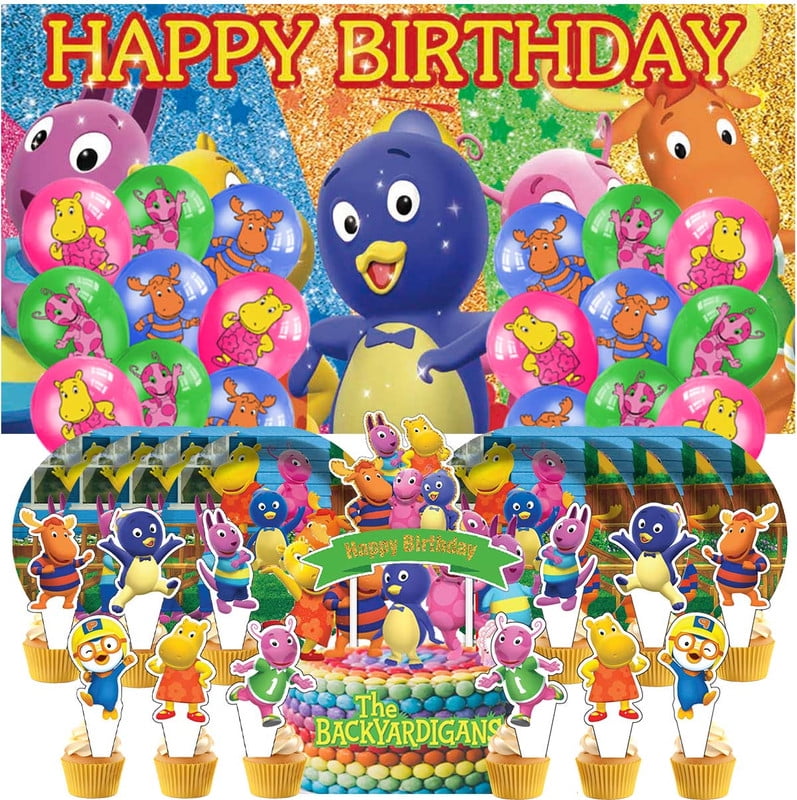 Backyardigans Birthday Party Supplies Balloons Plates Decoration Cake Topper Decor Tableware Banner Backdrop