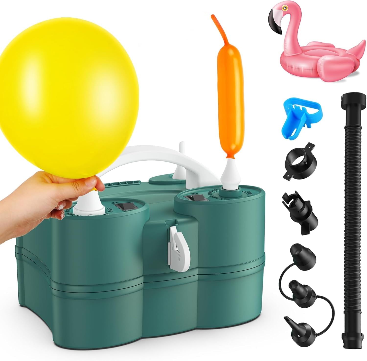 Balloon Pump, Unbranded 3-in-1 Air Pump for Inflatables and Balloons, Electric Balloon Pump for Latex 260q Foil Balloons, Quick-Fill 110V AC Inflator Deflator for Pool Floats Air Mattress Inflatables