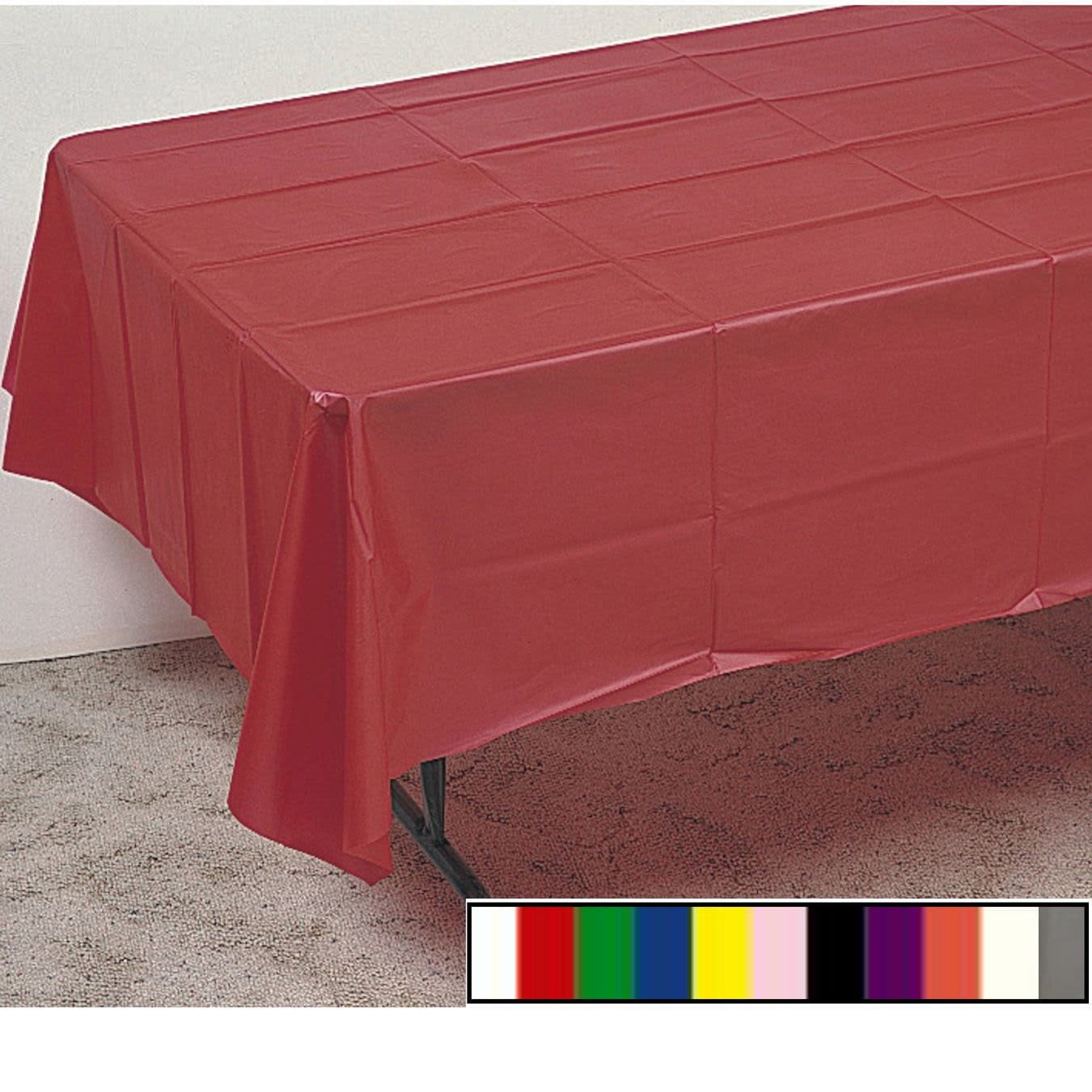 Blue Plastic Table Cover - 108" x 54"