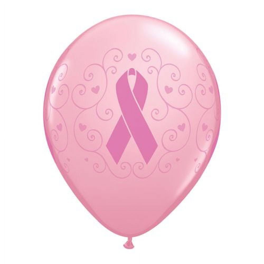 Burton & Burton 11" Pink Ribbon Breast Balloons, 50 Pack