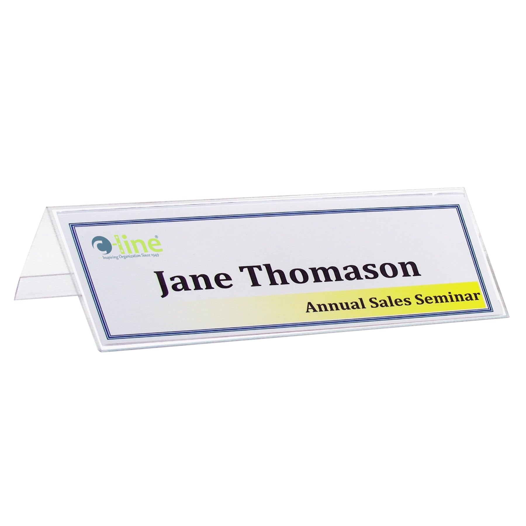 C-Line Tent Card Holders, 2 1/2" x 8 1/2", Rigid Heavyweight Clear Plastic, 25/Box