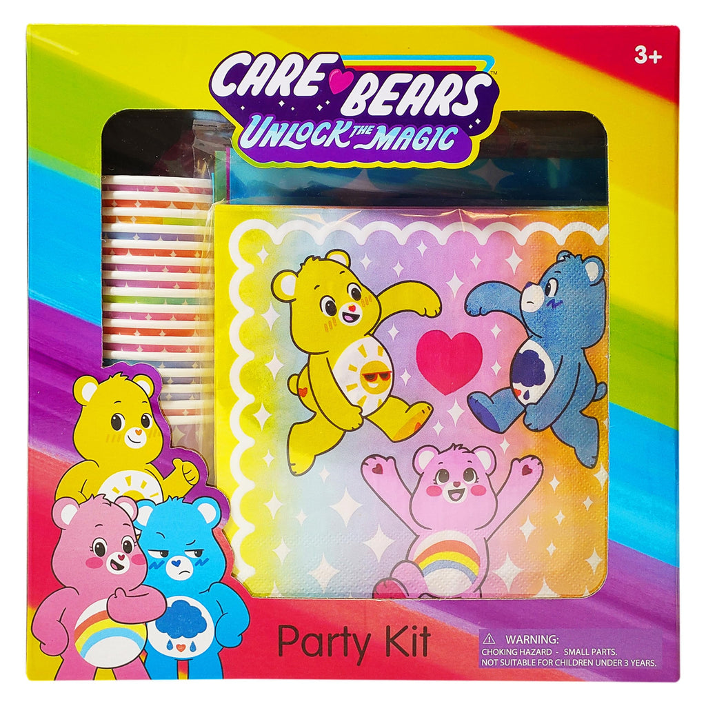 Care Bears Birthday Decorations 58pc Table Decorations Original Care Bears Party Supplies: Paper Plates, Cups Napkins, Table Cloth Cake Topper Rainbow Party Favor Gender Reveal Decor 3+