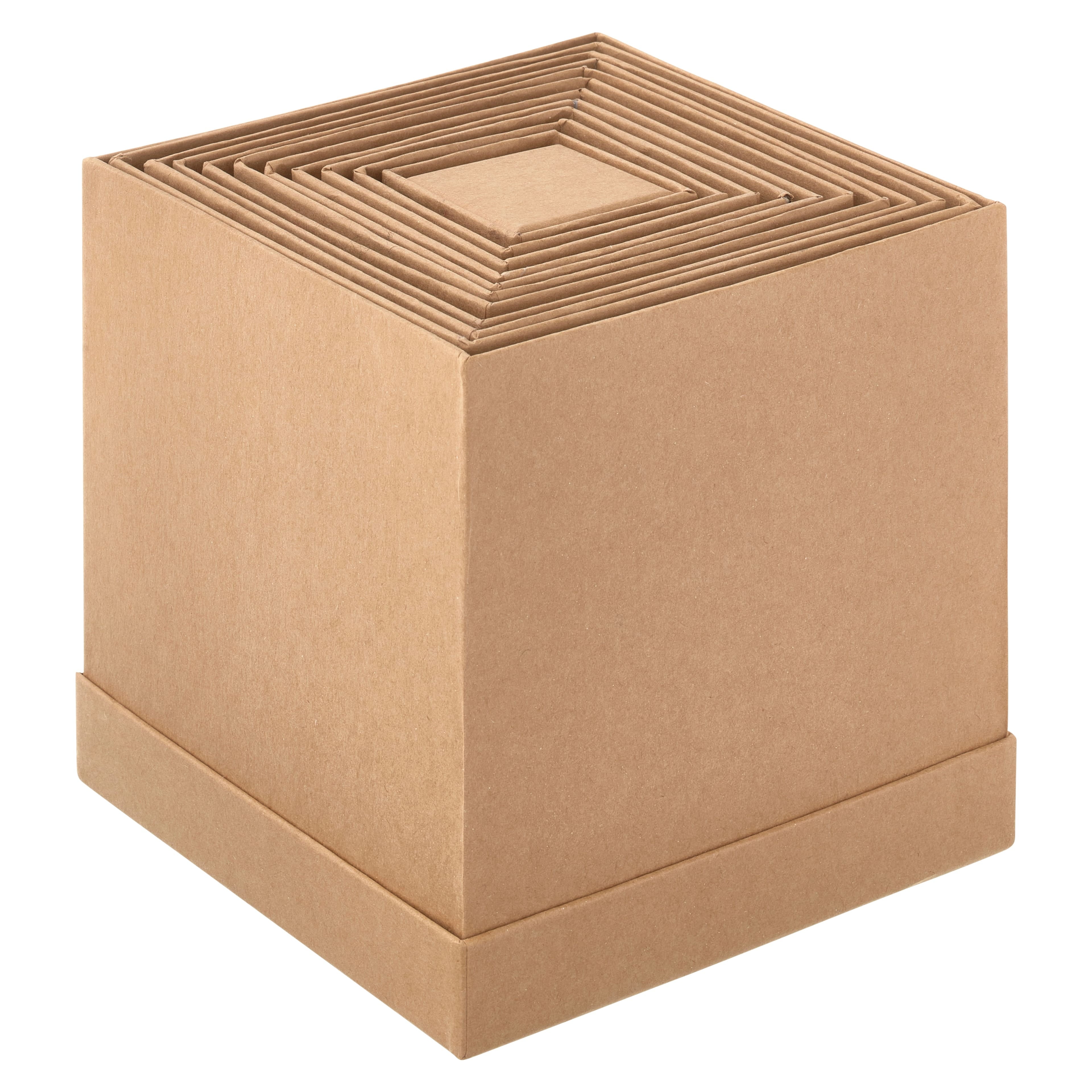 Celebrate It Kraft Square Gift Boxes, 12 Count, 1.65 x 1.65 Inches