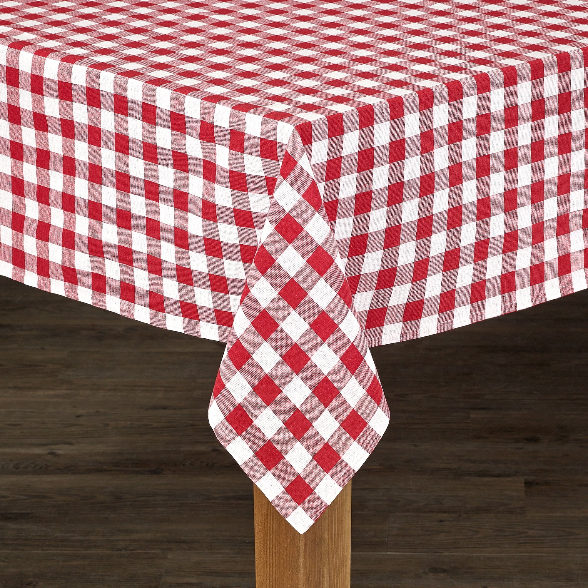 Conventry Black Buffalo Check 100% Cotton Tablecloth 60"X104"