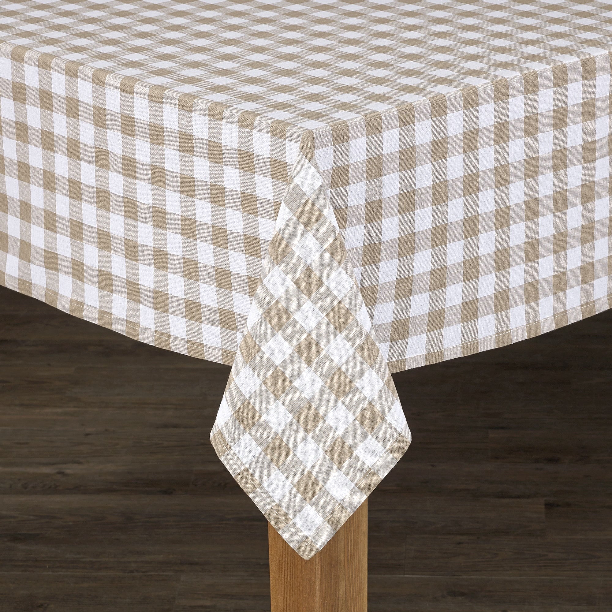 Conventry Black Buffalo Check 100% Cotton Tablecloth 60"X104"