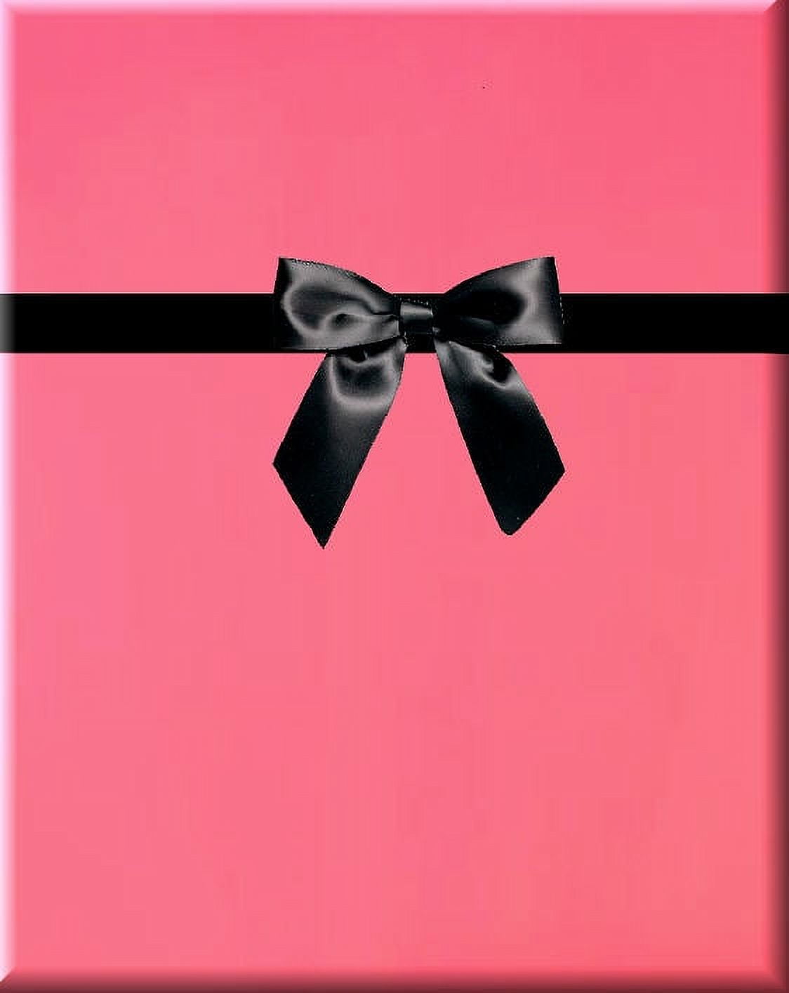 Coral Rose Pink Solid Gift Wrap Wrapping Paper-15ft Roll w. Gift Labels