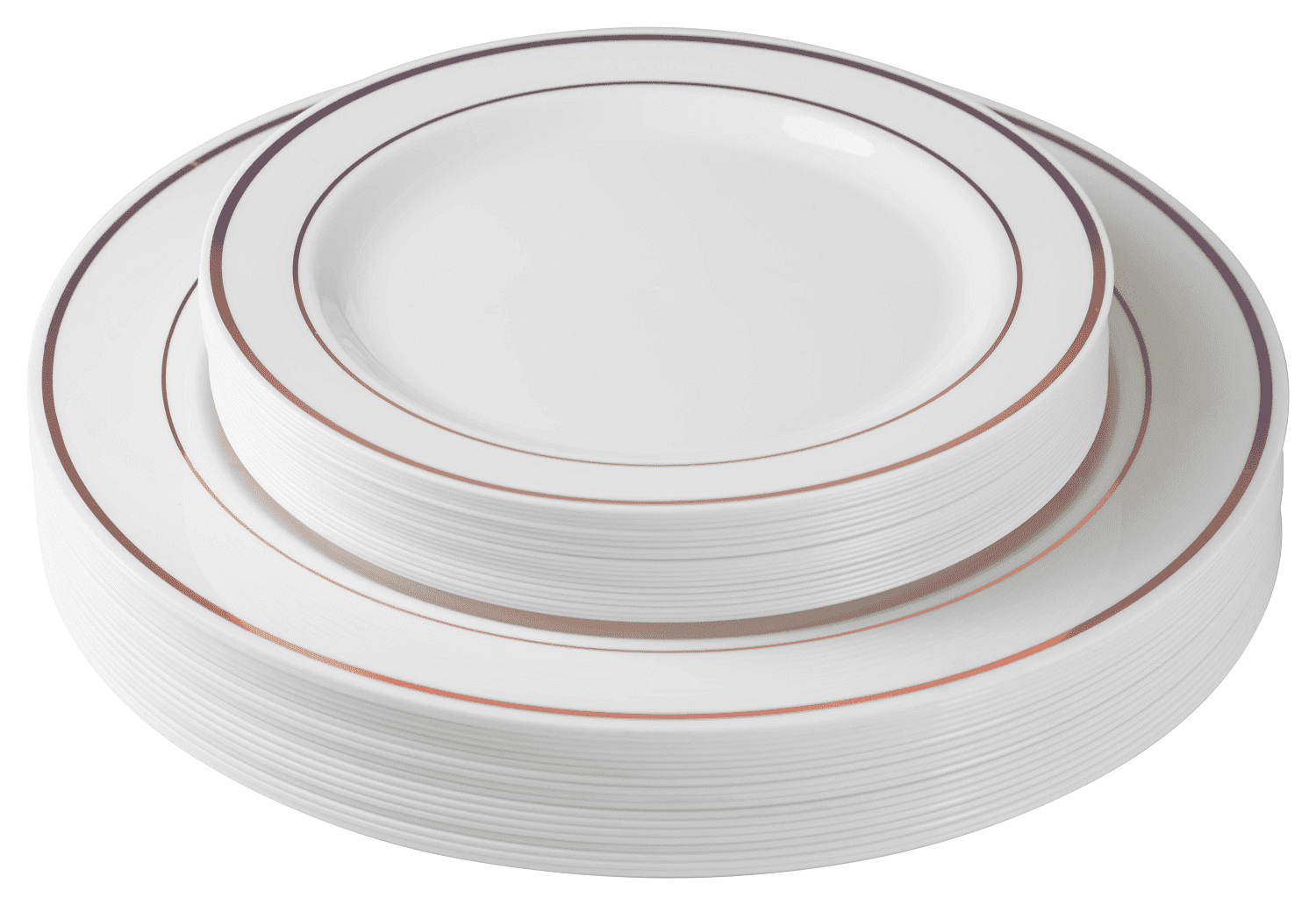 Crown Display Plastic Disposable Dinnerware Set - 60 Pcs - Wedding and Party Plates