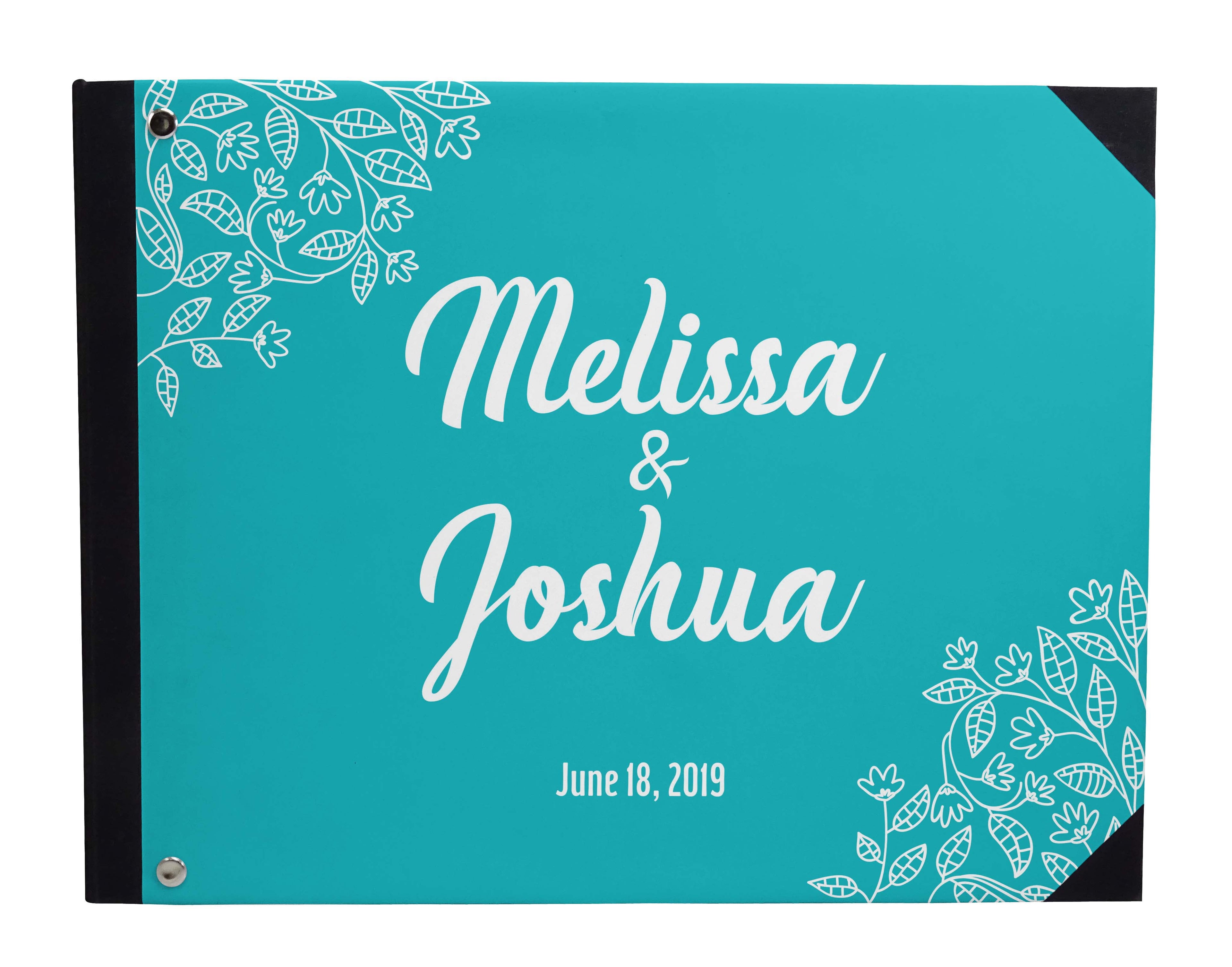 Darling Souvenir White Hanging Heart Wedding Guest Book Hardbound Guest Sign-In Book Guest Registry Guestbook-9 x 12 Inches