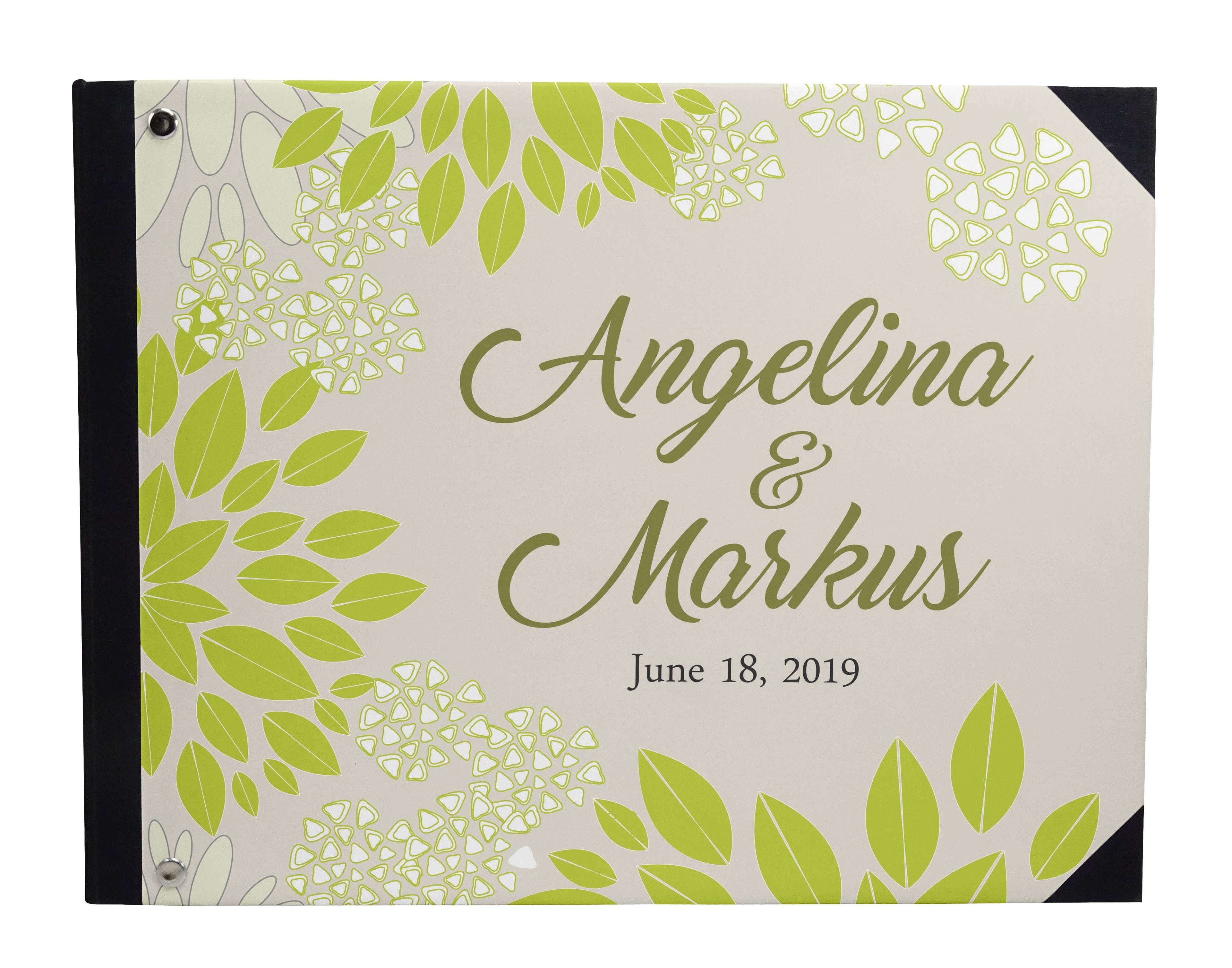 Darling Souvenir White Hanging Heart Wedding Guest Book Hardbound Guest Sign-In Book Guest Registry Guestbook-9 x 12 Inches