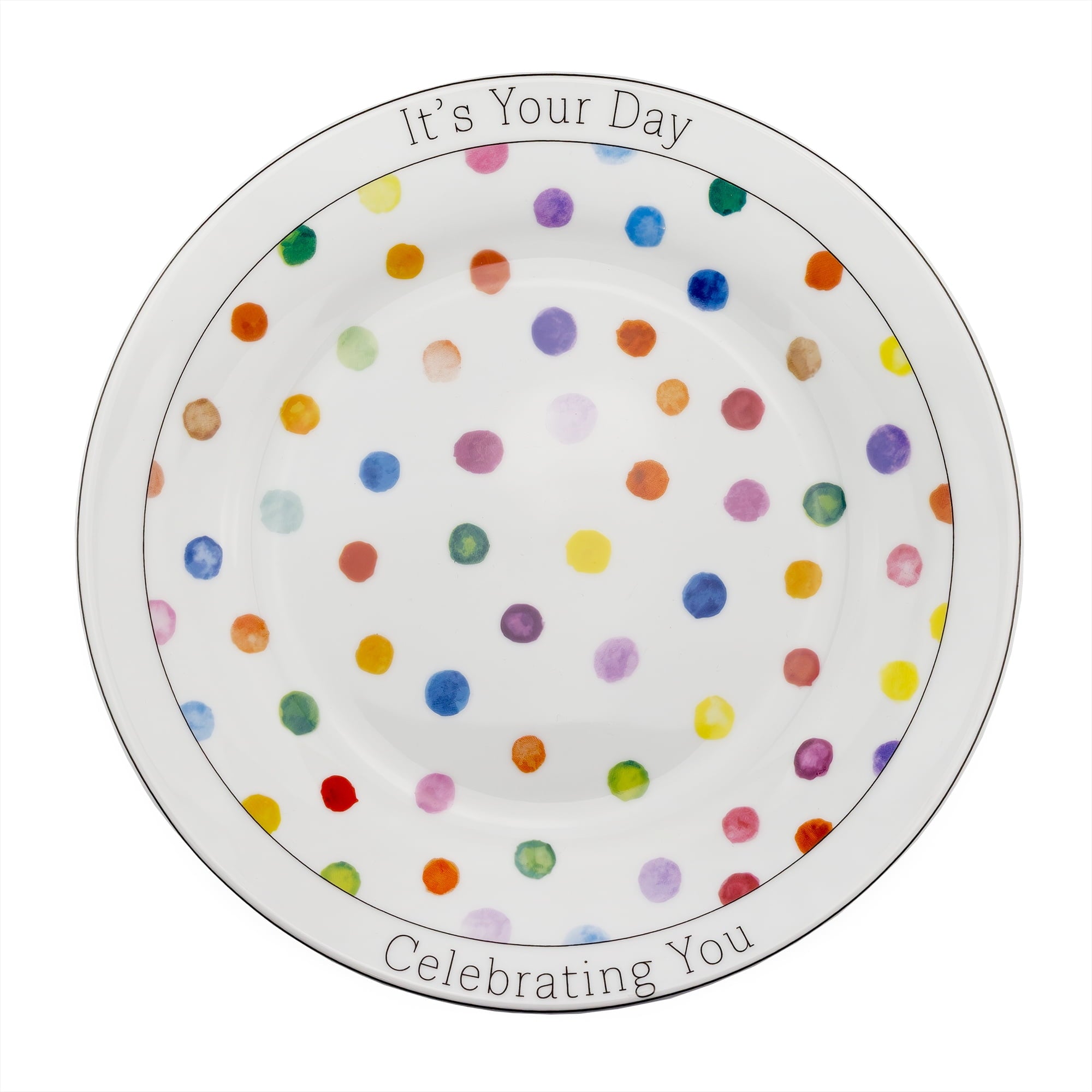 Darware Decorative Birthday Plate, Special Occasion It’s Your Day Ceramic Gift Plate for Birthdays, Anniversaries, Weddings, and More
