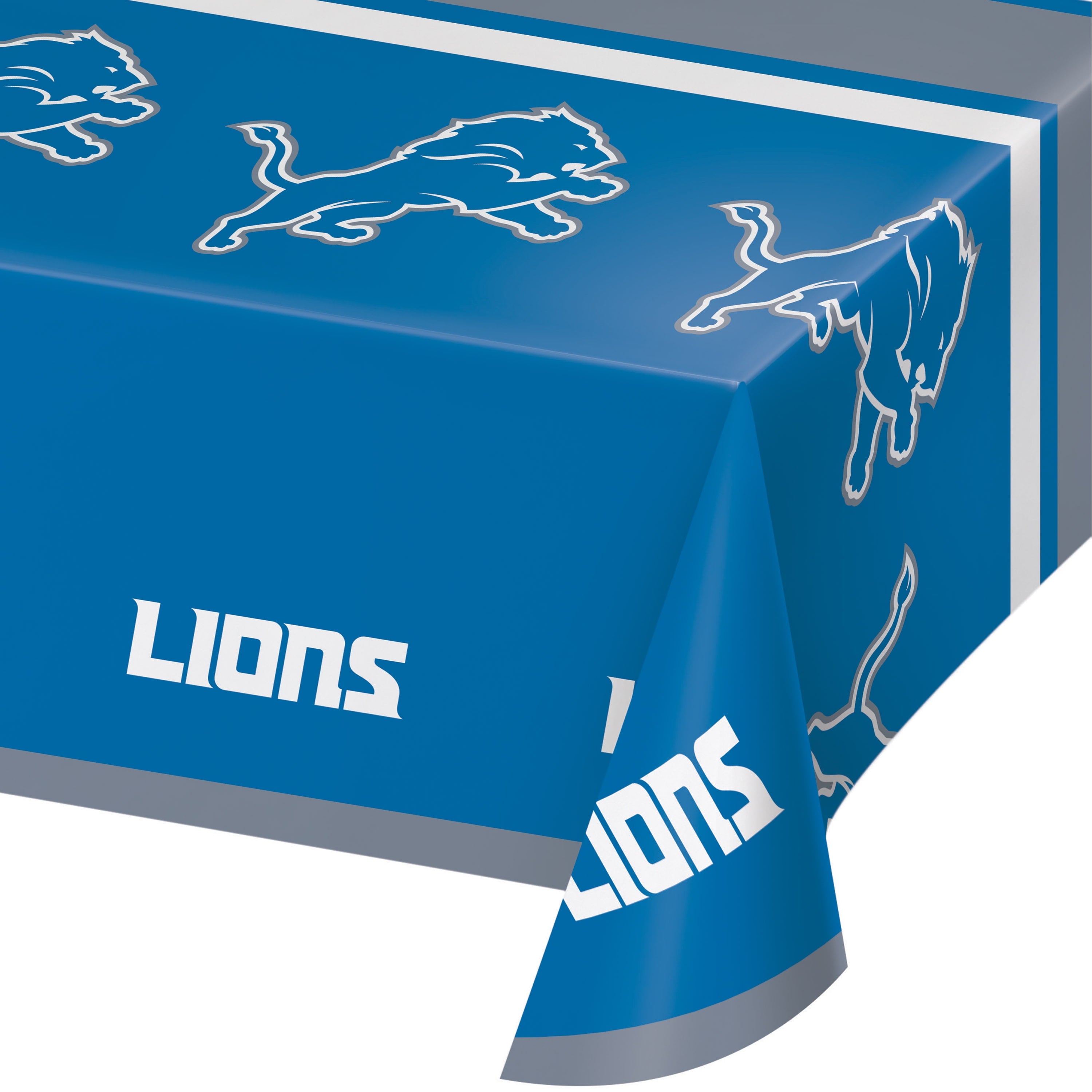 Detroit Lions Plastic Tablecloths, 3 Count