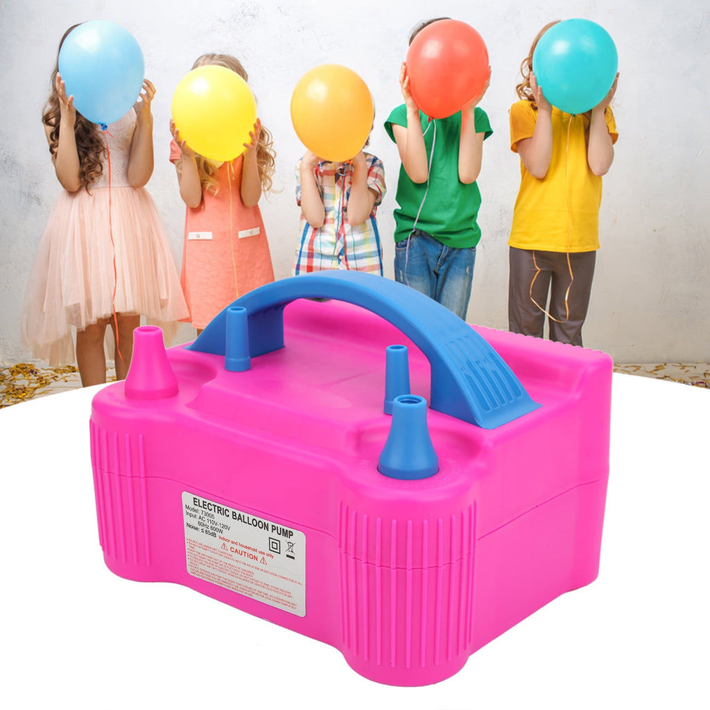 Electric Balloon Pump Blower Air Inflator 2 Nozzle Small Portable High Power 600W Stable Rate