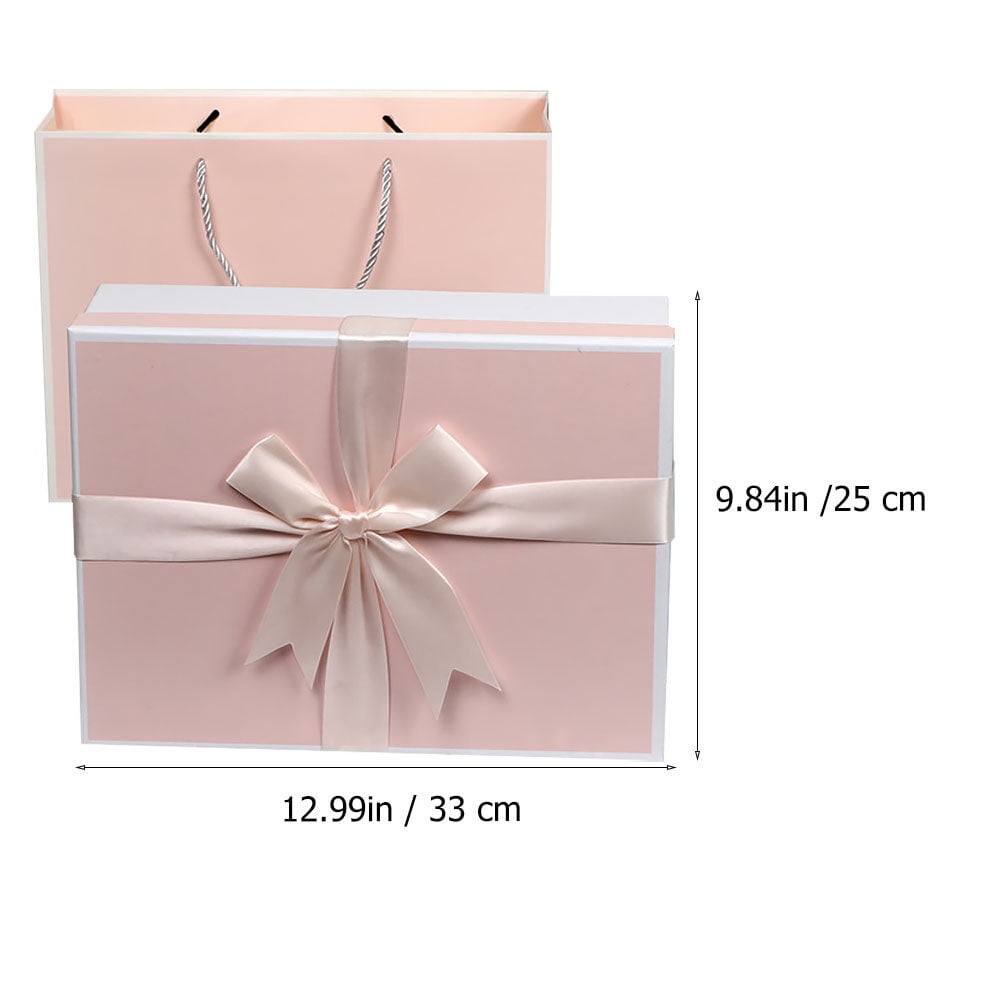 Entireivity 1pc Delicate Bow Ribbon Wrapping Box Christmas Gift Wrapper Christmas Gift Box