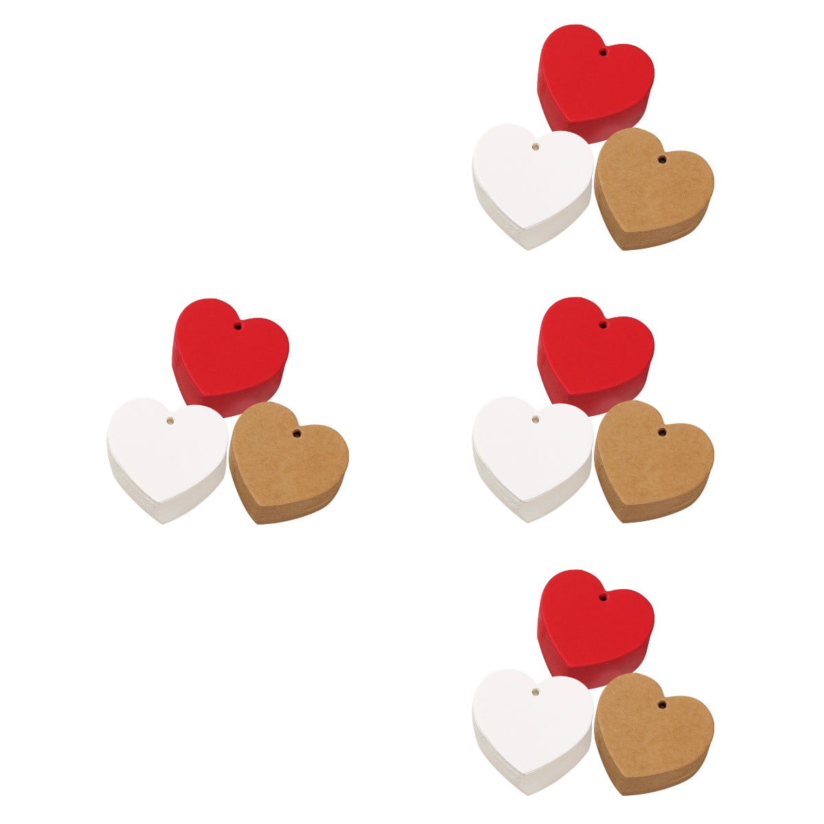 FRCOLOR 1200 Pcs  Heart Gift Tags Hanging Gift Tags Decorative Heart Tags Valentines Day Gift Tags Blank Paper Tags