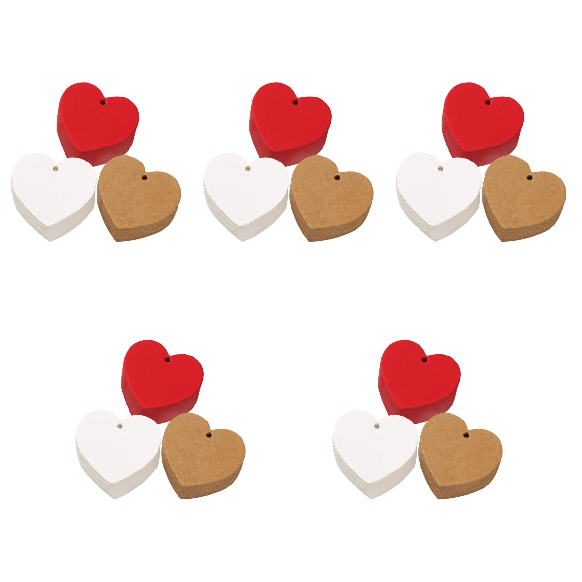 FRCOLOR 1500 Pcs  Heart Shaped Paper Tags Hanging Craft Tags Small Gift Wrapping Tags Heart Cutouts Decors