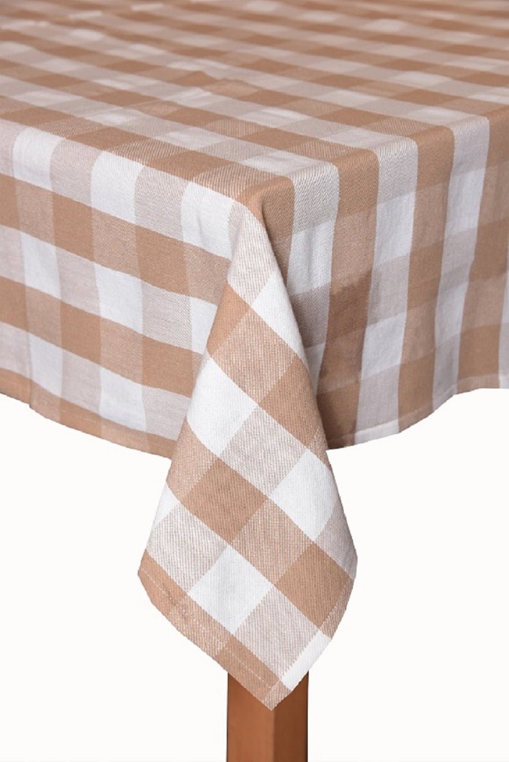 Farm Check Blue 100% Cotton Tablecloth 60"X84"
