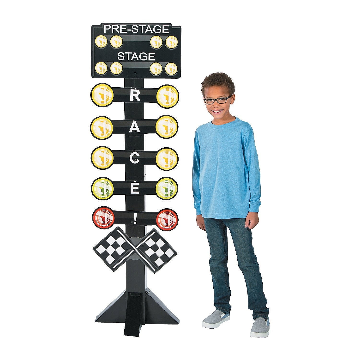 Fun Express Birthday Race Car Directional Sign - Vibrant Party Decor for Themed Birthday Parties Easy-to-Display for Party Direction & Fun - Ideal for Kids’ Events & Celebrations - 1 Piece
