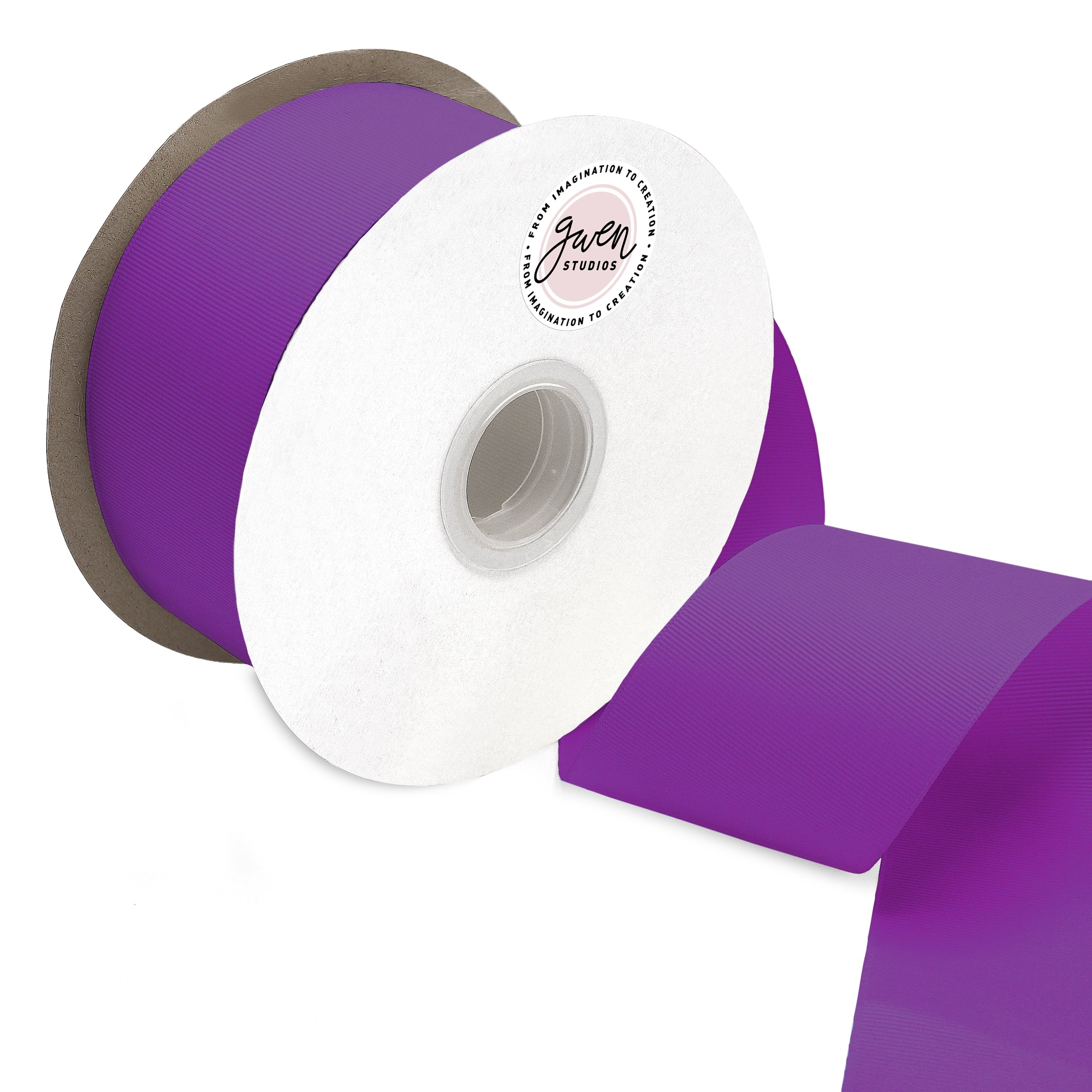 GWEN STUDIOS Grosgrain Pink Polyester Ribbon, 150' x 2.5"