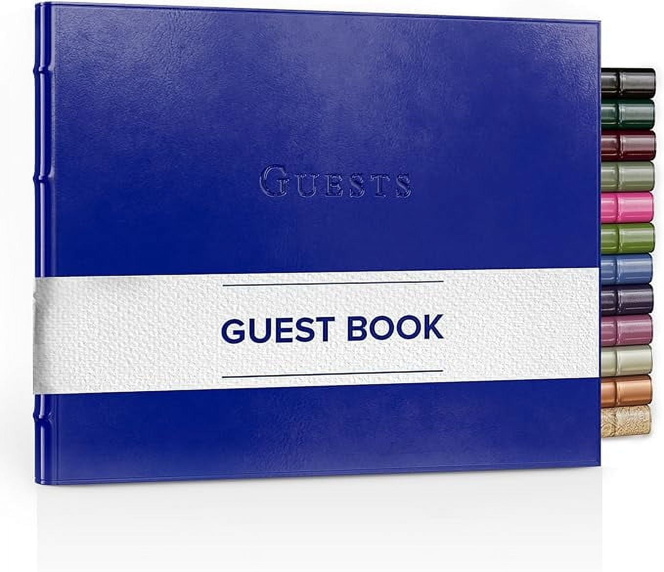 Gallery Leather Guest Book - Freeport Metallic Gold - 7" x 9"