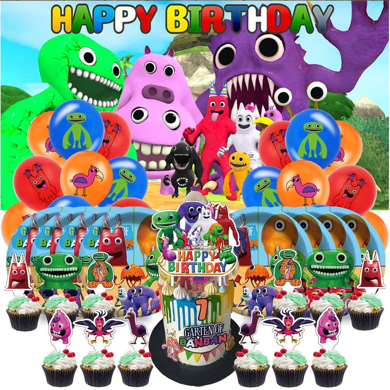 Garten of banban Party Supplies Decor Backdrop Cake Topper Plates Balloons Banner Decorations Tableware