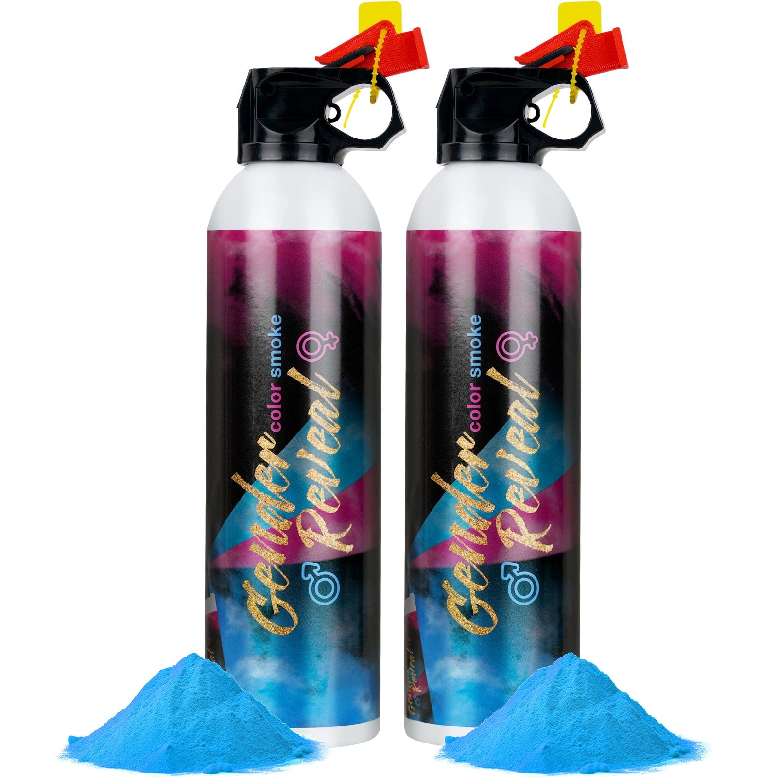 Gender Reveal Smoke Bombs,100% Biodegradable Butterfly Confetti Powder Cannon,Memorable Baby Gender Reveal Party Supplies Decorations & Ideas，2 PACK PINK