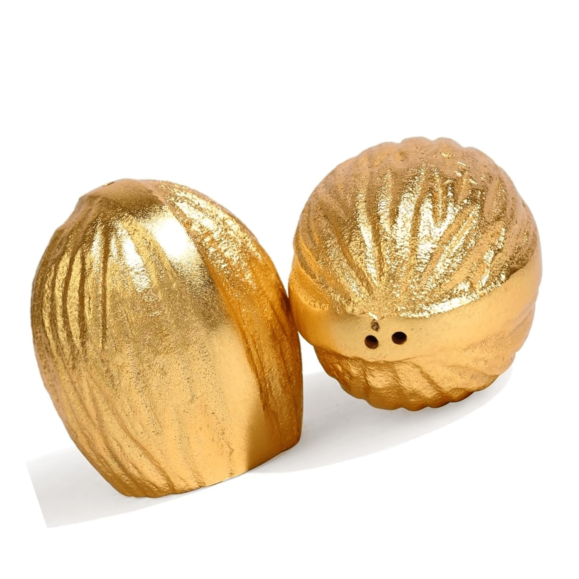 Pomegranate Salt & Pepper Shakers Hand Crafted Salt Celler Gold Tableware Shaker Set for Table Decor