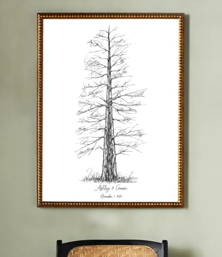 Guestbook , Signature Pine  for Weddings, Guest Book for Bridal Showers, Birthday Parties