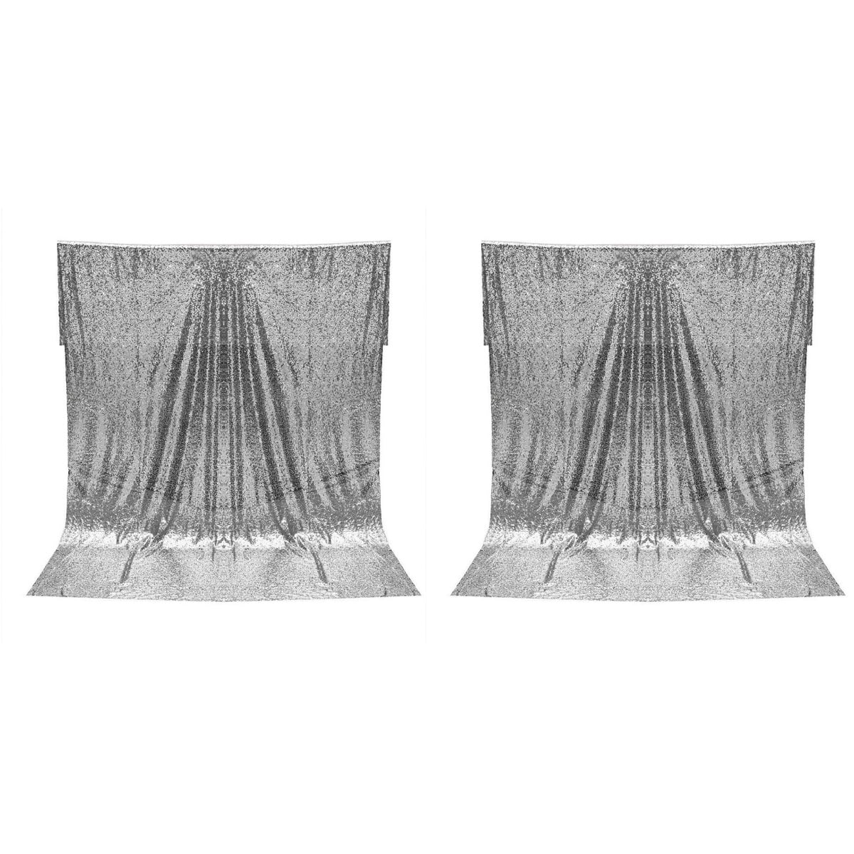 HOMEMAXS  2 Pieces Shimmer Sequin Fabric Bridal Shower Decoration Bride
