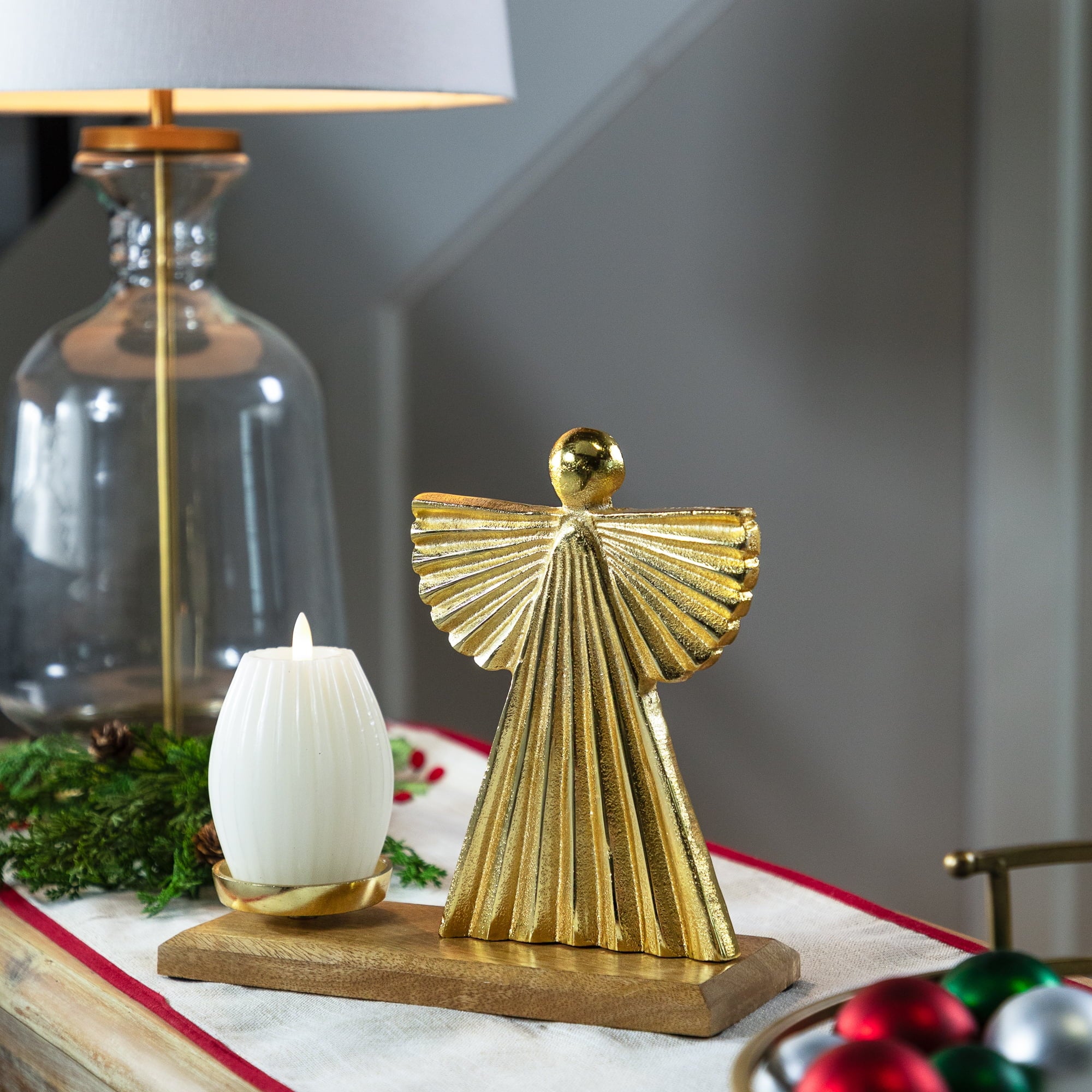 Northlight Heavenly Angel Metal Christmas Votive Holder - 10" - Gold