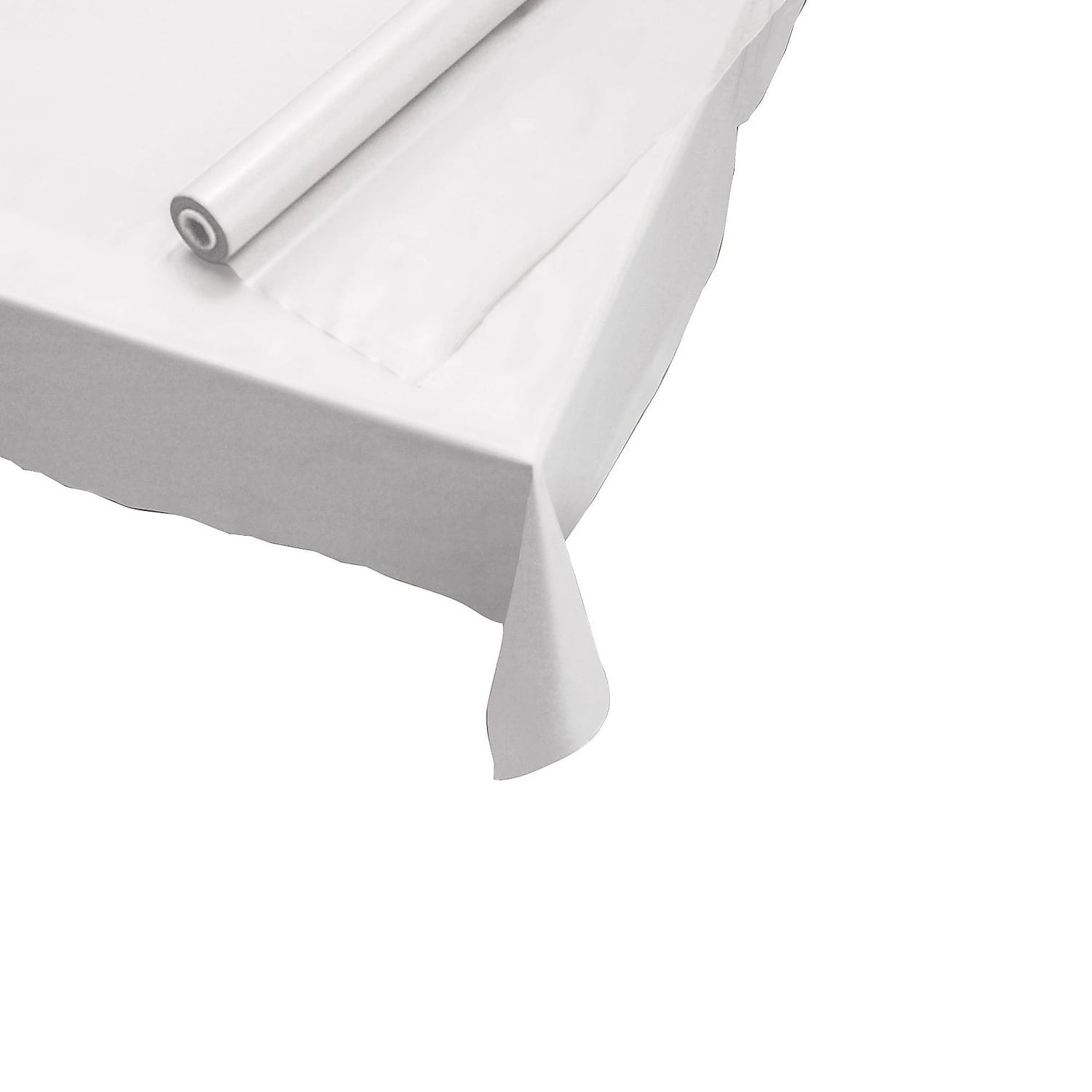 Hoffmaster Plastic Roll Tablecover, 40" x 300 ft, White